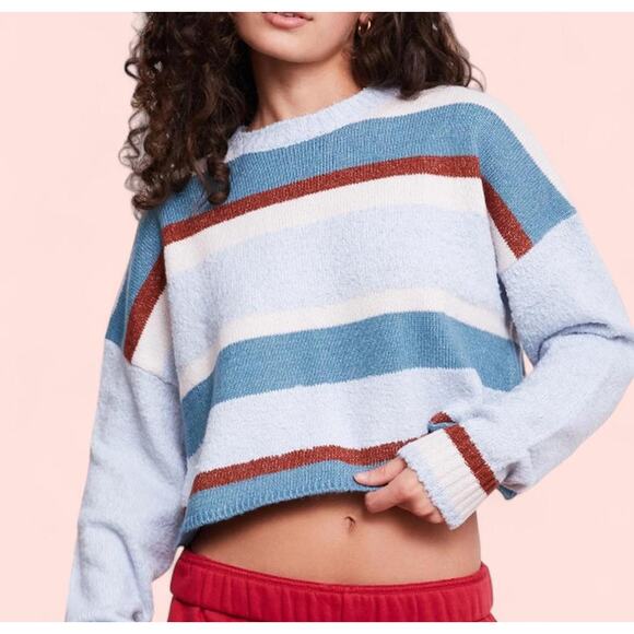 PacSun LA Hearts Marissa Striped Cozy Crew Neck Sweater NWOT Size M - Picture 1 of 7